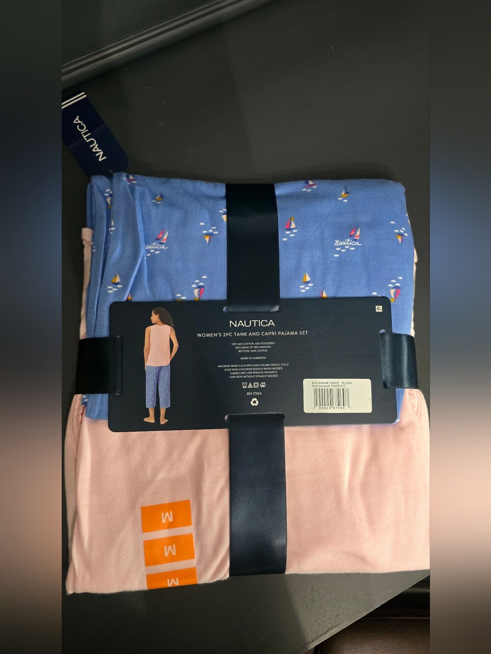 NWT Nautica Womens Tank and Capri Pajama Set - Picture 2 of 2